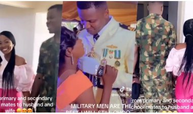 From primary and secondary school classmates to husband and wife” – Lady celebrates marrying childhood Friend