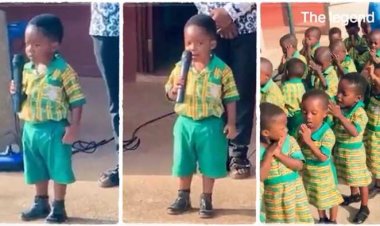 Young Schoolboy's Courage and Confidence Shine as He Excellently Leads Morning Assembly