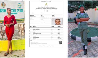 Nigerian Army Aspirant, Who Left School 5 Years Ago Sparks Excitement with Her NECO Result