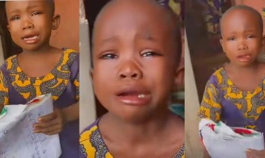 Education-Little Girl's Emotional Plea as Aunt Ask Her to write Number 3 Evokes Sympathy