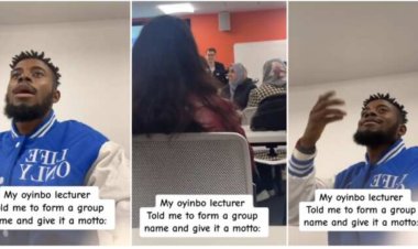 Nigerian Abroad Replies With 'Idan' after Oyinbo Lecturer Told Him to Form Group Name