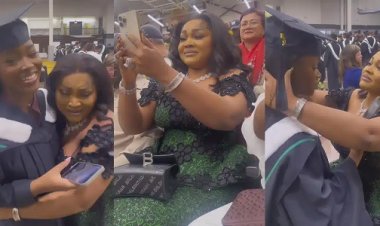 Mercy Aigbe Overjoyed as her daughter, Michelle, graduates from Canadian university