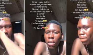 Nigerian student starving in school cries out from his room - "I'm dying"