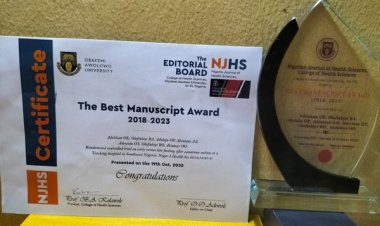 OAU, Ile-Ife Honours EKSU Research Team with Prestigious Best Manuscript Award