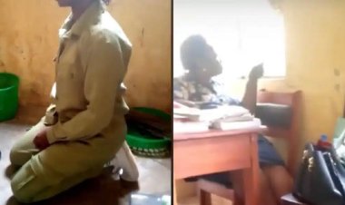 Outrage on Social Media as NYSC Corp Member Forced to Kneel by School Proprietress
