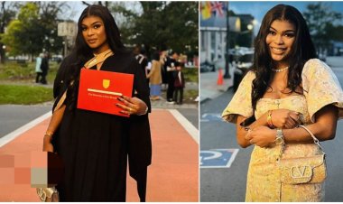 Brilliant Nigerian lady bags Masters degree with distinction at Canada University, celebrates achievements