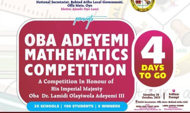 Countdown Begins: 4 Days Until the 2023 Oba Lamidi Adéyemí Olayiwola III Mathematics Competition