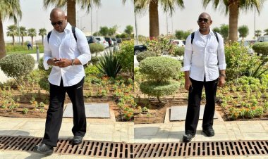 Tony Elumelu's Casual Riyadh Look, Fans React to His School Boy Style With a Backpack - "Riyadh Season"