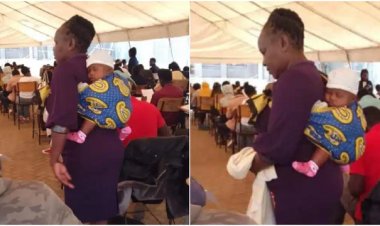 Lecturer's Heartwarming Gesture: Holding Student's Baby, Enabling Mother to Concentrate on Exam