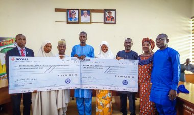 FULokoja Management Presents Faleke's N2M Cash Prizes to Two Best Graduating Students