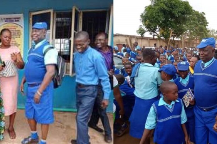 Principal Explains the Reason Behind Wearing School Uniform to Greet