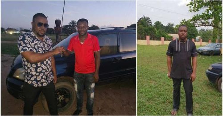 Philanthropist Chizzy Whizzy Surprises University Classmate with Car Gift after 13 year of leaving school