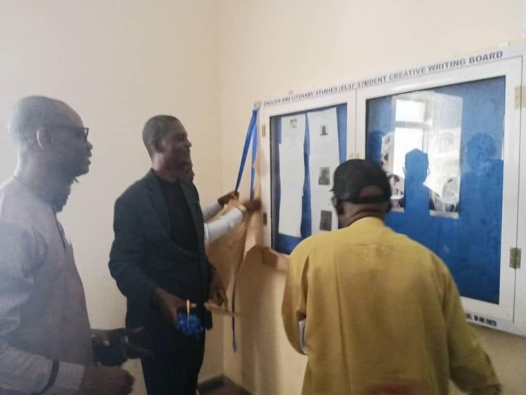 Professor Al-Bishak Donates Student Creative Writing Board to FULokoja English Department