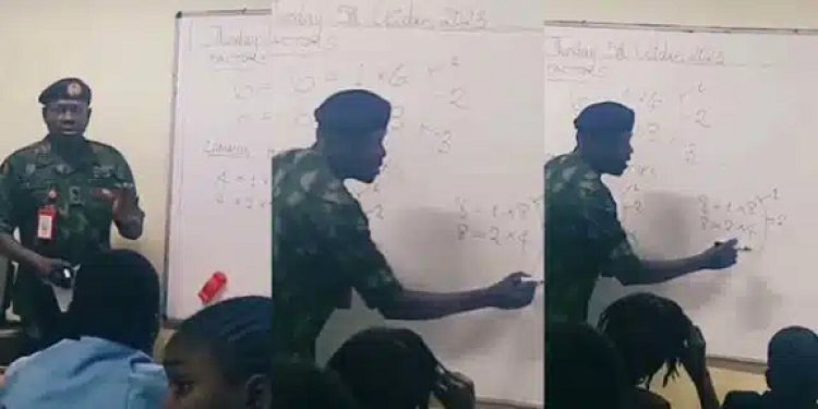 Military Instructor's Impressive Math Lesson Leaves Class in Silent Awe -“See as class quiet”
