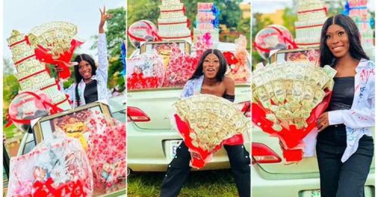 "You Don Set Boundaries" as Nigerian student Receives Huge Dollar Gift on Her Sign out Day
