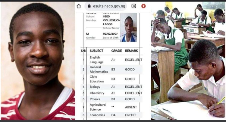 2023 NECO Result: Smart Boy Gets 3 A1’s in English and Biology After Score 280 in JAMB, Rejoices