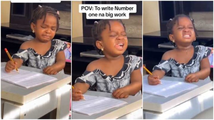 Child Weeps While Attempting Math Homework, Mom Captures the Theatrical Moment