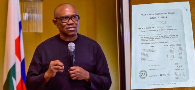 Peter Obi's Academic Credentials Emerges Online-WAEC Degree and NYSC Certificates