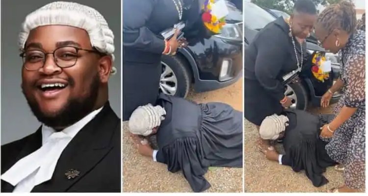 “I’m Nobody Without You”: Lawyer Falls Down Before His Mum, Cries & Appreciates Her As He is Called to Bar