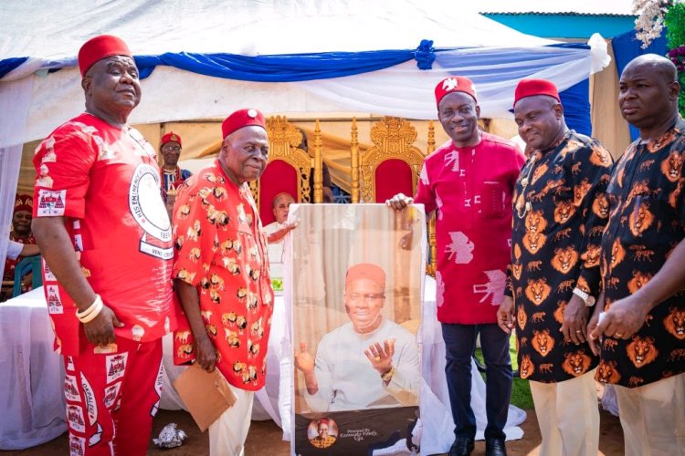 Soludo, Cardinal Okpaleke, and Former Students Honor 90-Year-Old Retired Teacher