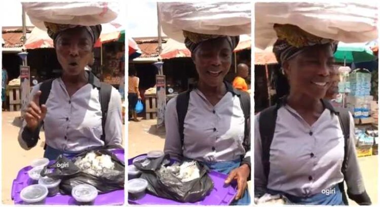 "She was a Teacher"-Ogiri Seller's Impressive English Accent and Melodic Marketing in Lagos