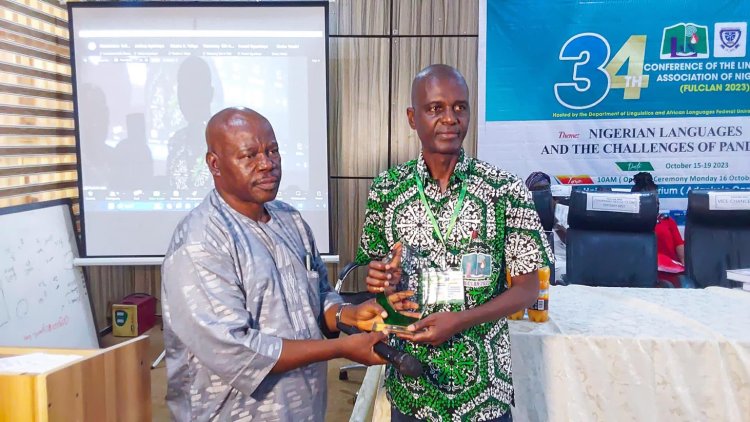 FULCLAN2023: FULokoja VC, Prof. Olayemi Akinwumi Bags Award of Excellence