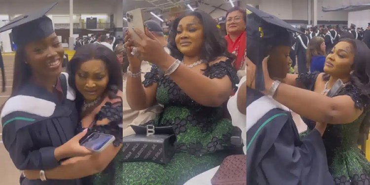 Mercy Aigbe Overjoyed as her daughter, Michelle, graduates from Canadian university