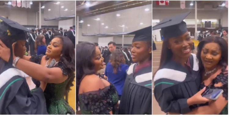 Mercy Aigbe's Daughter Michelle Graduates from Canadian University, Elicits Tears of Joy