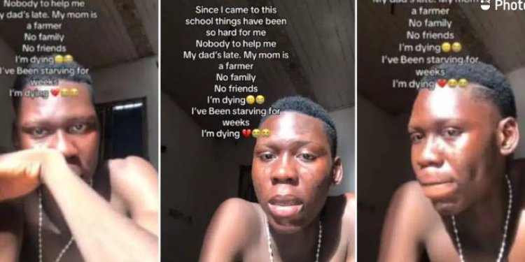 Nigerian student starving in school cries out from his room - "I'm dying"