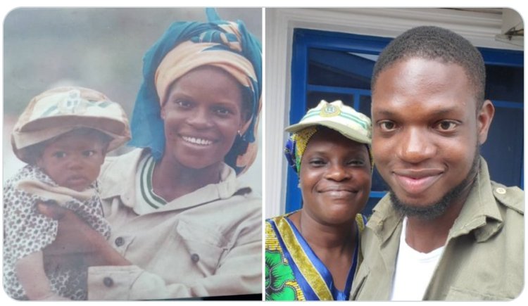 “You Served Twice” – Man Whose Mum Took To NYSC Camp As a Child Also Serves in 2023, Honours Her in Photos (Watch)