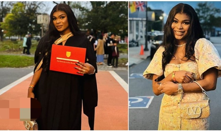 Brilliant Nigerian lady bags Masters degree with distinction at Canada University, celebrates achievements