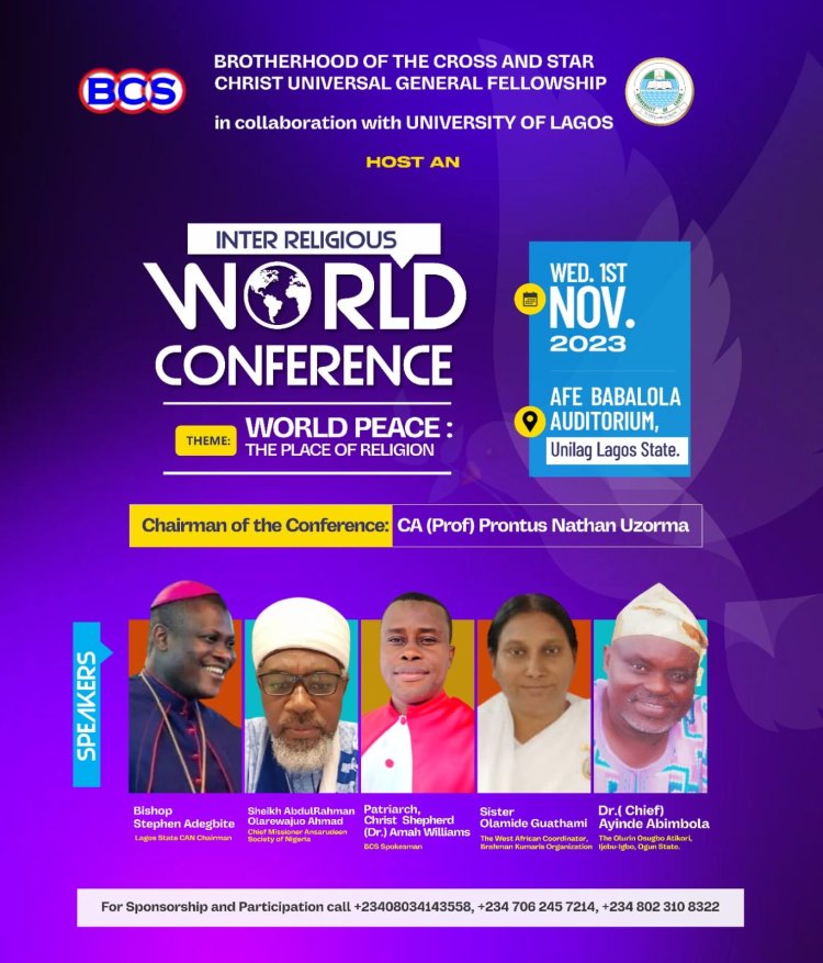 Interreligious World Conference in Lagos 2023: A Global Quest for Peace