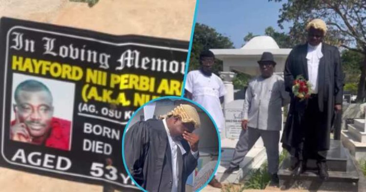 Emotional Lawyer Visits Cemetery to Express Gratitude to Benefactor for Supporting his Education