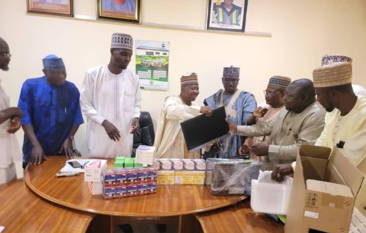 IBBUL Alumnus Donates Essential Drugs, Computer and Printer to the University