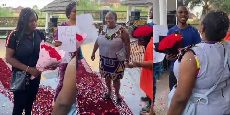Nigerian mother organizes party, celebrates son, daughter who just bagged degrees in Medicine