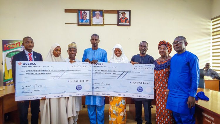 FULokoja Management Presents Faleke's N2M Cash Prizes to Two Best Graduating Students