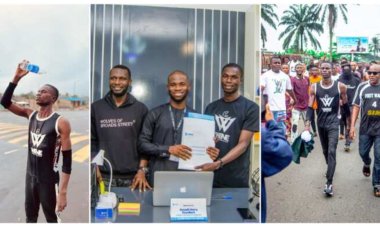 Graduate Who Completed 5-Day Marathon from Lagos to Port Harcourt Awarded Plots of Land