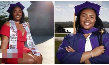 Young lady who was expelled from US high school at 15 finally earns Law degree at 28 years old