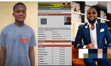 Nigerian singer, David Adeleke awards 5-year scholarship to poor boy who cannot afford university education despite having 100% score in high school