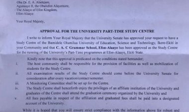 Bamidele Oluminua University Receives Senate Approval for New Part-time Study Center in Efon Alaaye, Ekiti State, Nigeria