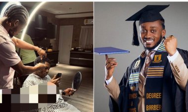Young African Barber Achieves Master's Degree in Communication While Running Thriving Business