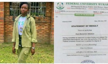 “No Job”: First-Class Graduate of Accounting Displays Her Result, Seeks Employment