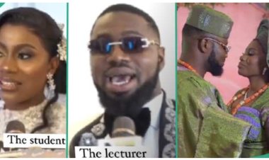 "We Met in School": Bride Excited as She Falls in Love with Her Lecturer, Marries Him in Style