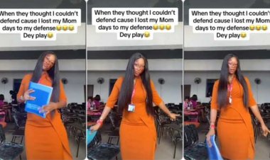 Young Woman Overcomes Grief, Defends Final Year Project Days After Mother's Passing