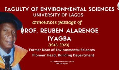University of Lagos Mourns the Passing of Retired Professor Reuben Alarenge Iyagba from the Faculty of Environmental Sciences