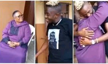 Nigerian Football Prodigy, Victor Osimhen, Celebrates Academic Mentor in Touching Reunion