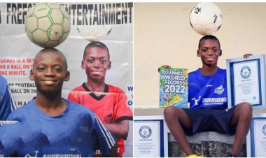 14-Year-Old Nigerian Football Prodigy Awarded Full University Scholarship After Clinching 5 Guinness World Records