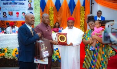 Dr. Chukwuemeka Okolie, Honored with Award of Excellence by Nnamdi Azikiwe University