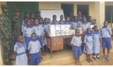 Army Boosts Education: Donates Teaching Materials to Osun Community School