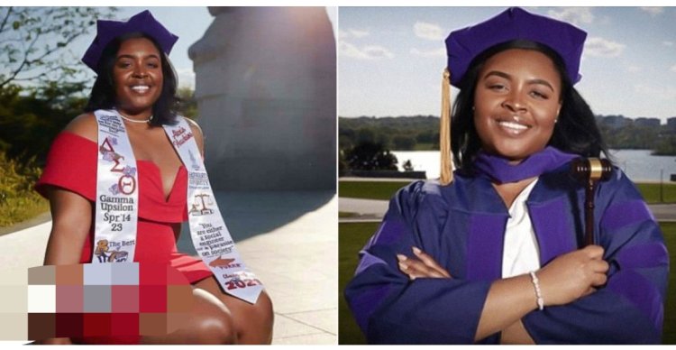 Young lady who was expelled from US high school at 15 finally earns Law degree at 28 years old